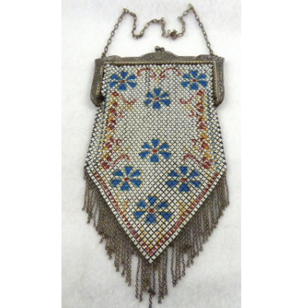 Mandalian Enamel Mesh Purse